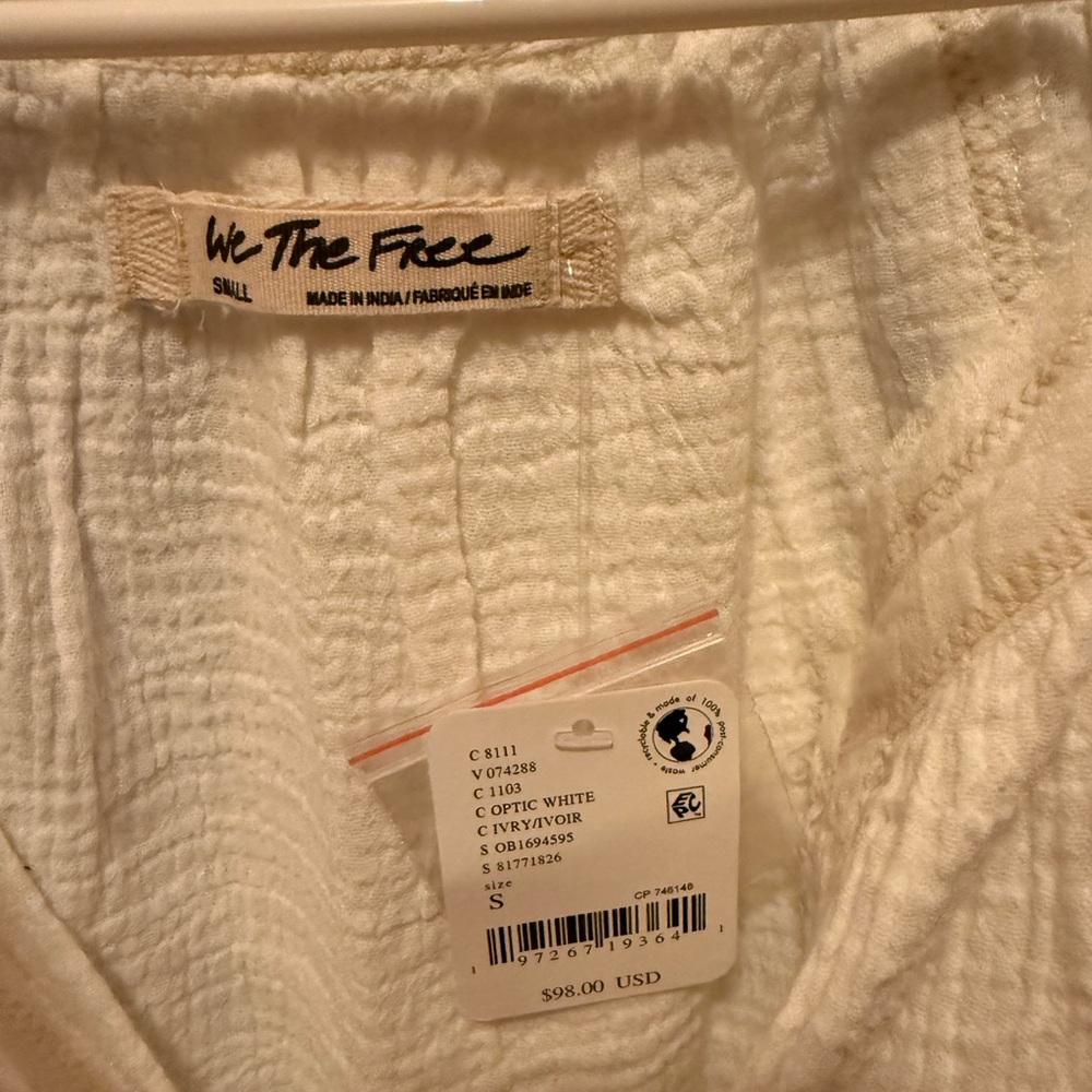 Free People Cream Button-Up Blouse - Picture 3 of 5